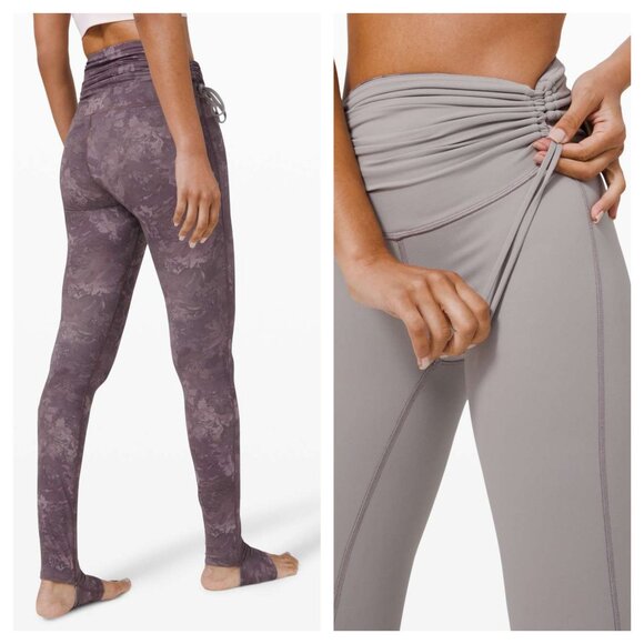 Lululemon Hug your Core Super High-Rise Tight 28" Sz M/8 Rejuvenate Dark Chrome - Picture 2 of 16